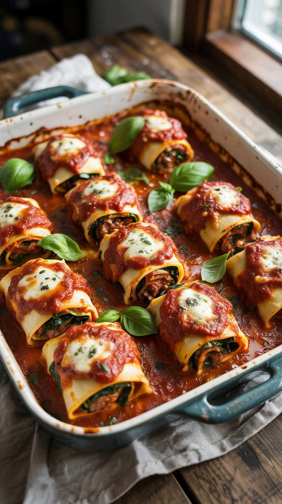 Healthy Ground Beef Recipes for Dinner Whole-grain lasagna sheets filled with lean beef, spinach, seasoning, and light marinara