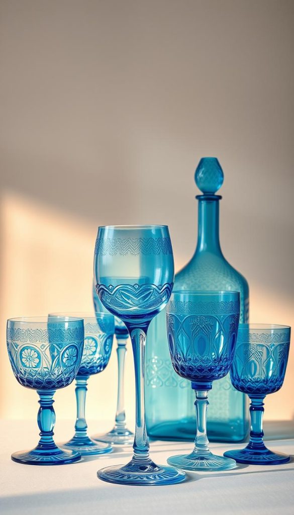 blue glassware blue glassware