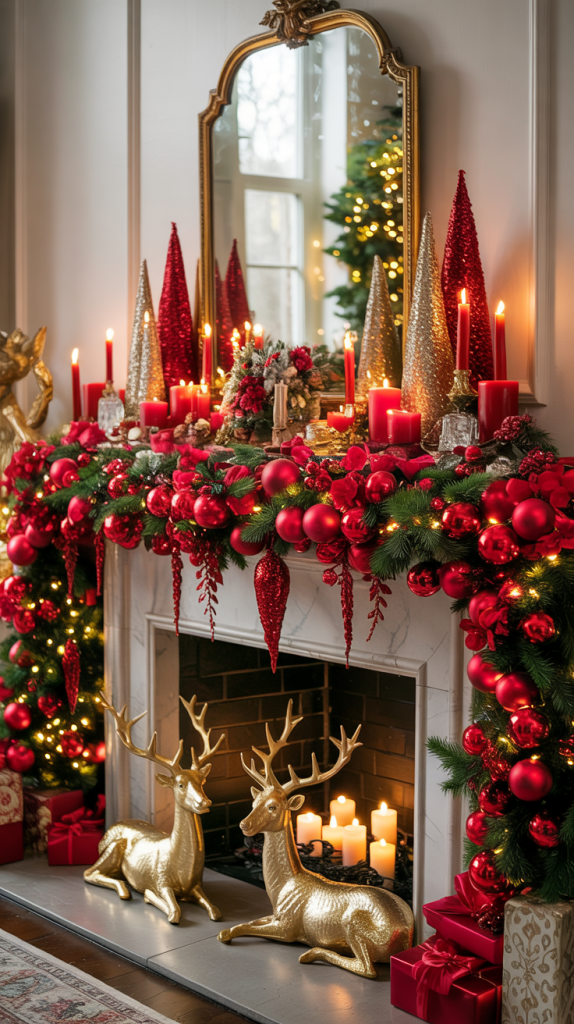 christmas tree mantle ideas