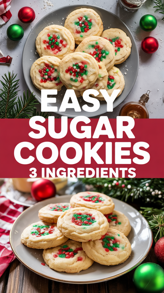 easy Christmas cookies recipes simple 3 ingredients