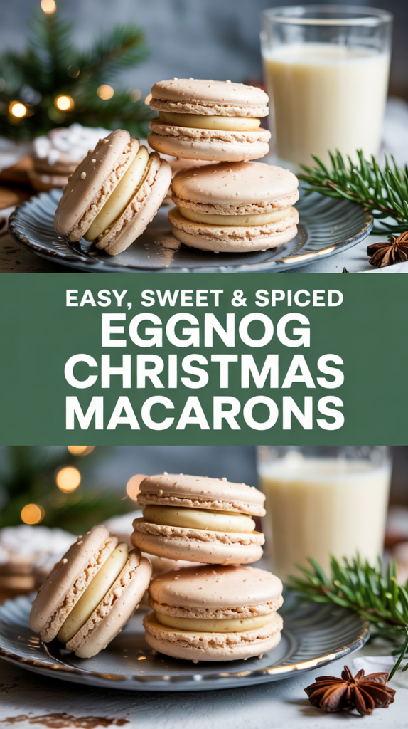 eggnog macarons