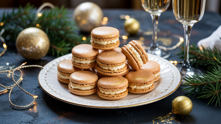 gold macarons