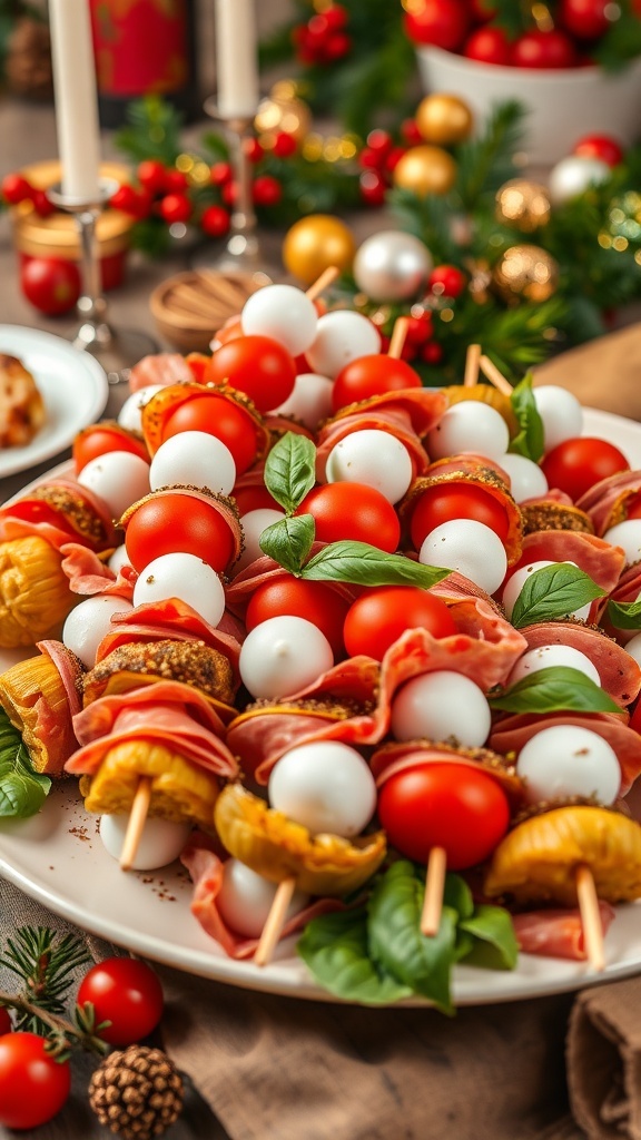 Festive Antipasto Skewers Recipe