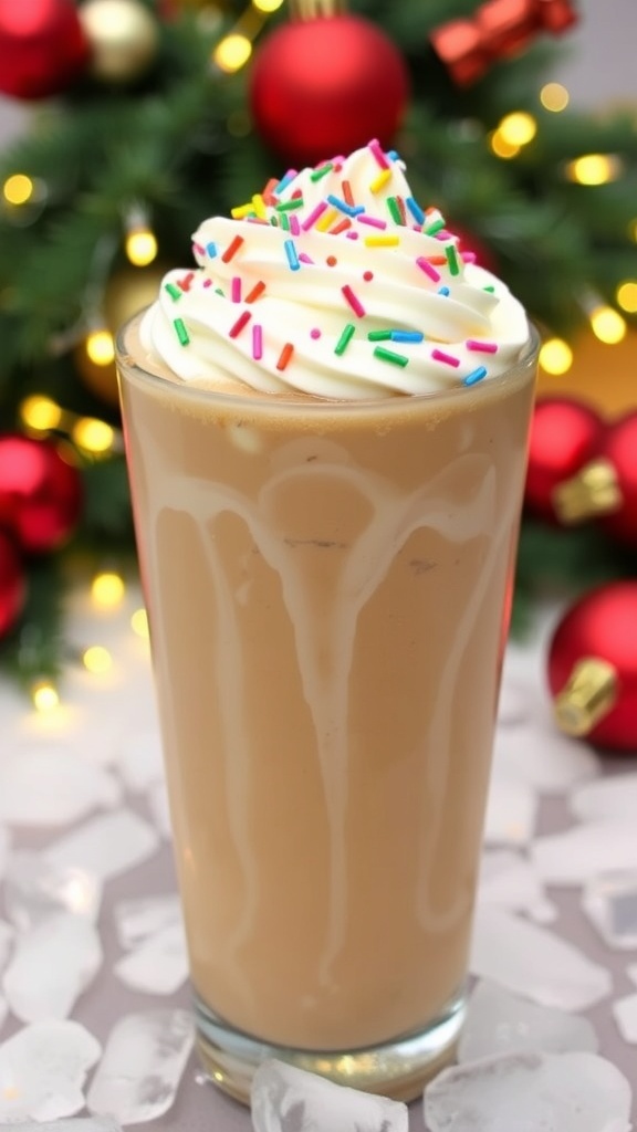 Sugar Cookie Iced Coffee for Christmas