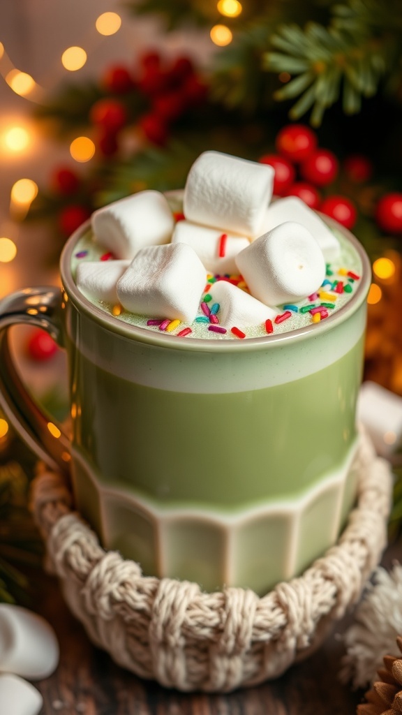 Elf-Inspired Marshmallow Matcha Latte Recipe