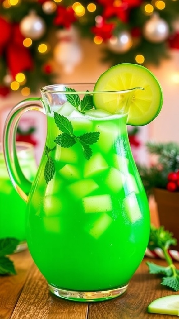 Festive Christmas Morning Grinch Juice Recipe