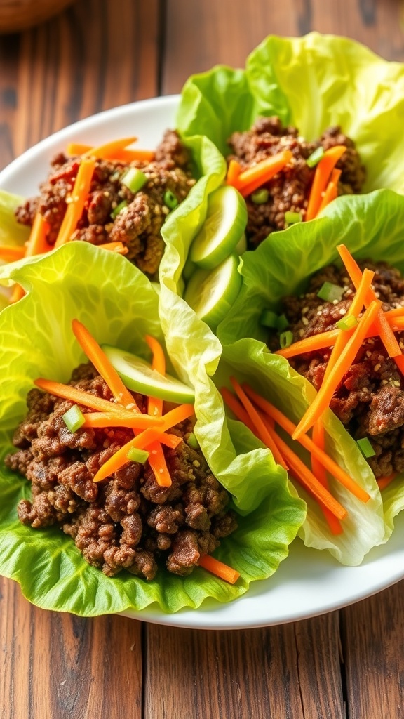 Korean BBQ Beef Lettuce Wraps Recipe