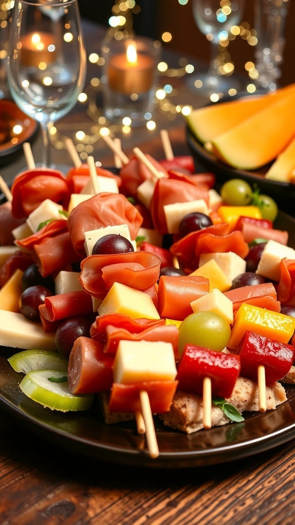 New Year’s Sparkle Charcuterie Skewers Recipe