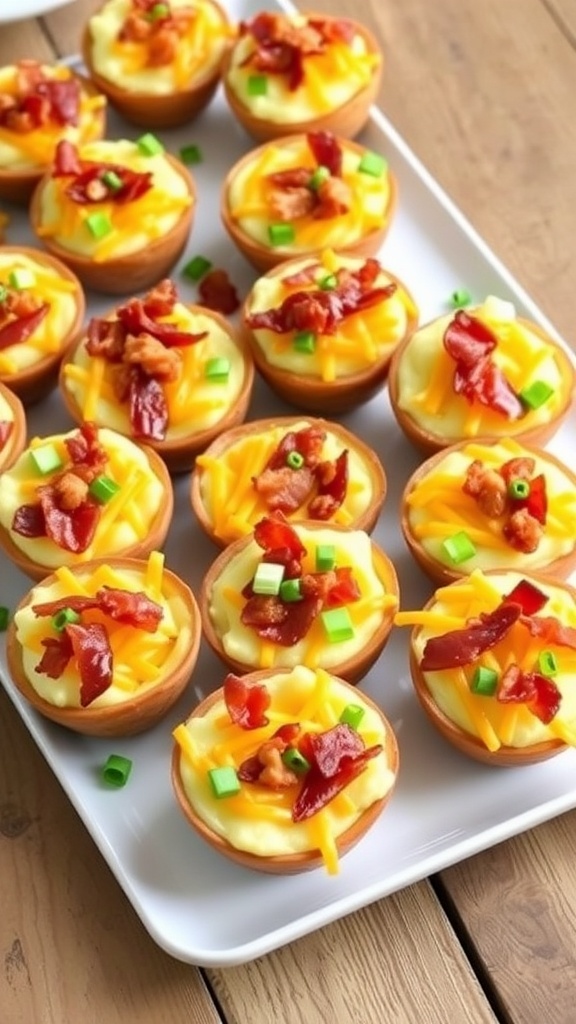 Loaded Mini Twice-Baked Potato Cups Recipe