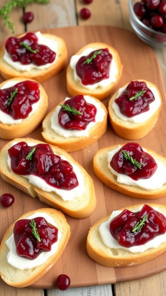 Cranberry Goat Cheese Crostini Recipe