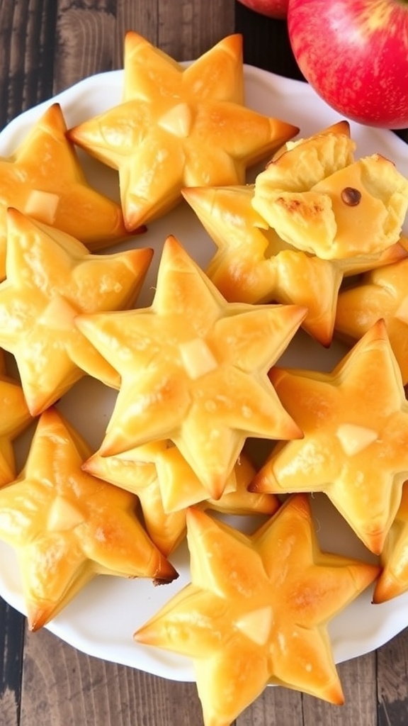 Apple Cheddar Puff Pastry Stars Recipe