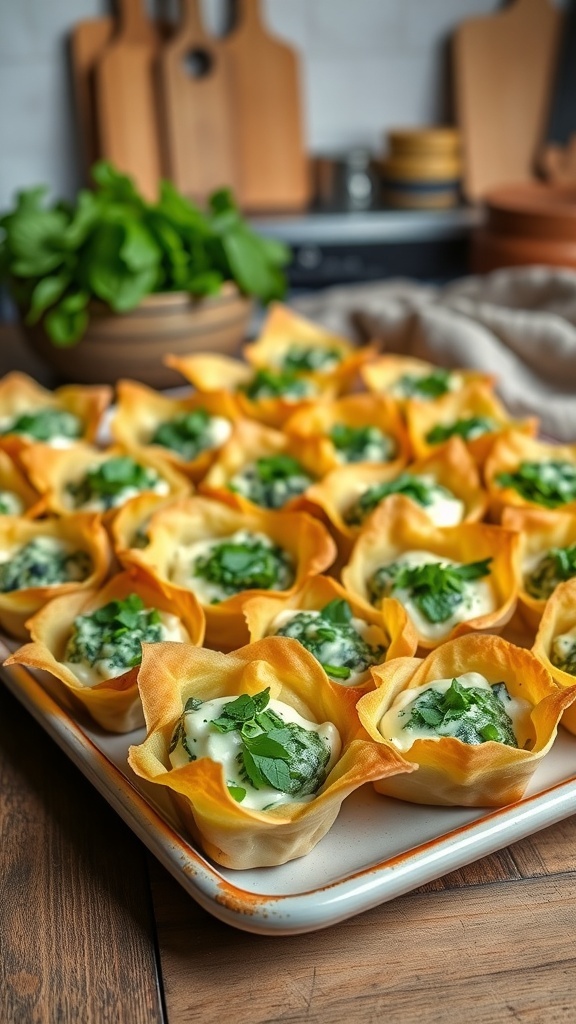 Spinach and Ricotta Phyllo Cups Recipe