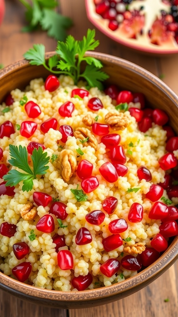Pomegranate Walnut Couscous Salad Recipe