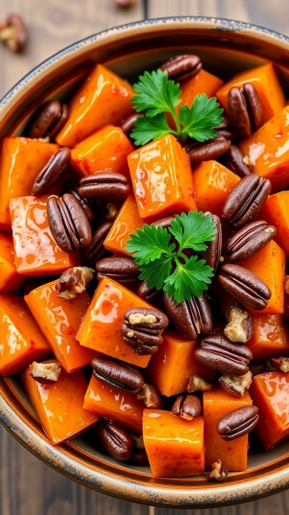 Maple Pecan Roasted Sweet Potatoes Recipe