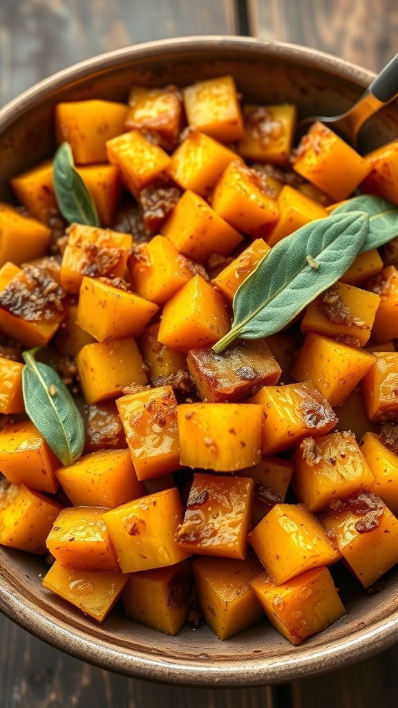 Roasted Butternut Squash with Sage & Brown Sugar