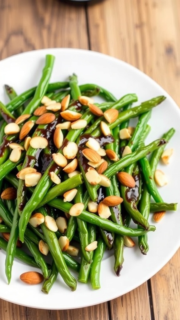 Balsamic Glazed Green Beans with Almonds Recipe