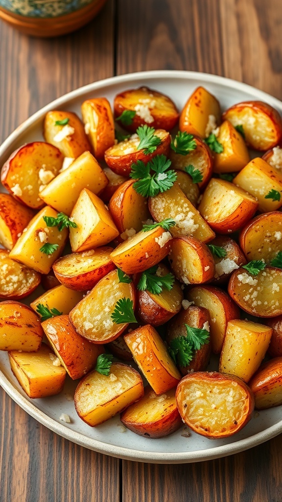 Crispy Garlic Parmesan Roasted Potatoes Recipe