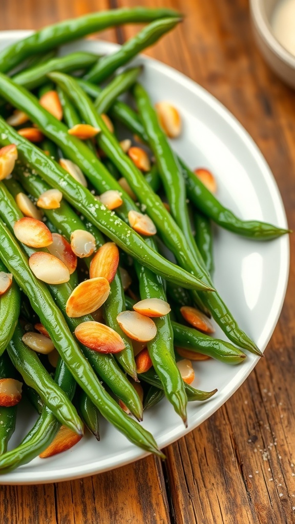 Garlic Butter Green Beans with Almonds Recipe