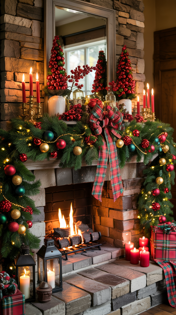 ralph lauren christmas mantle decor Aesthetic