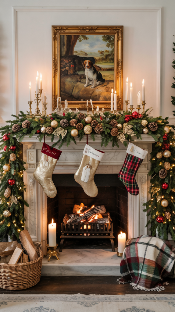 ralph lauren christmas mantle decor Decoration