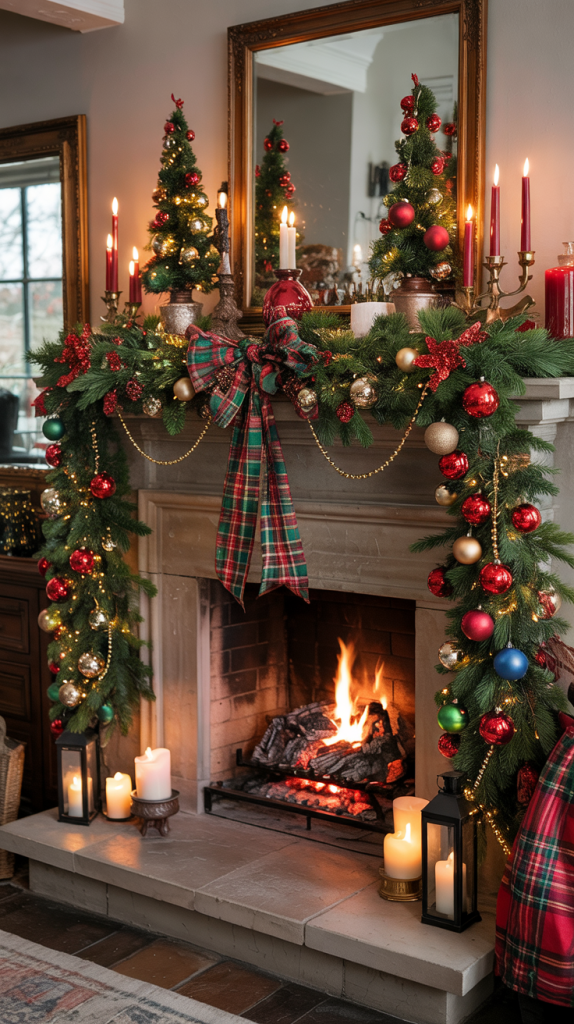 ralph lauren christmas mantle decor Style