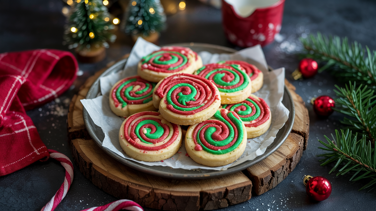 red and green sugar cookies