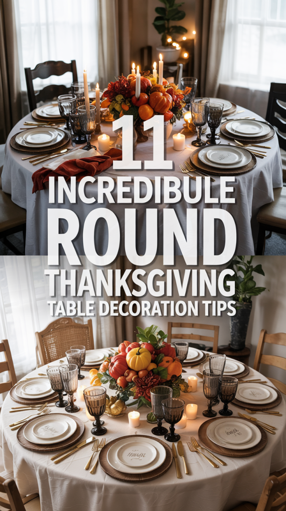 round dining table decor thanksgiving