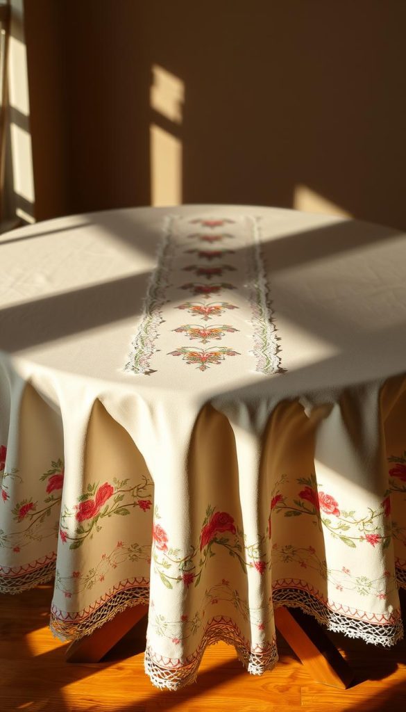round tablecloth ideas