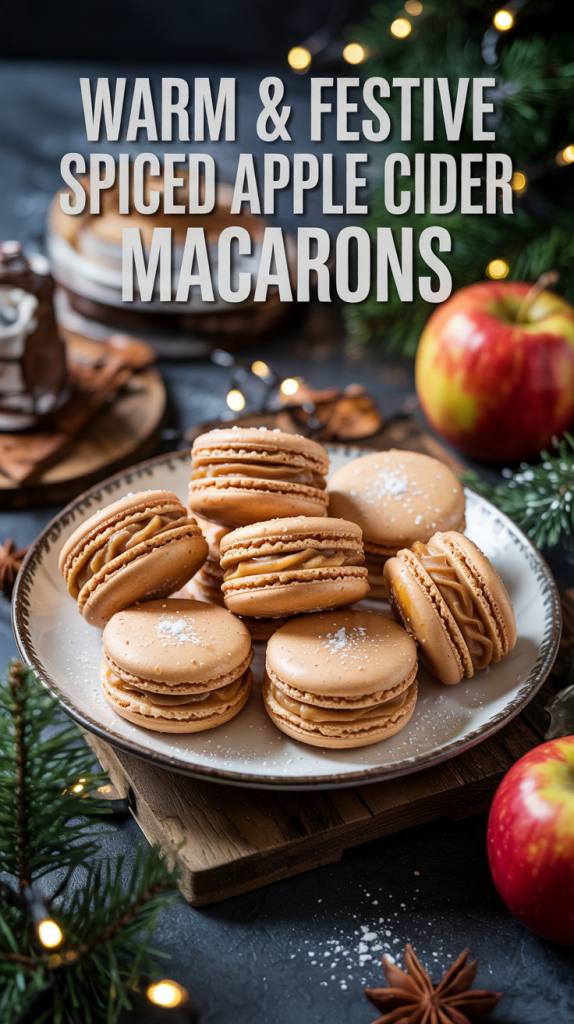 spiced apple cider macarons