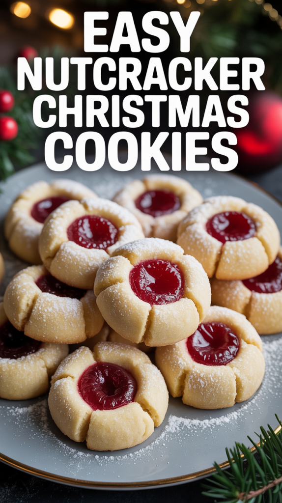 Easy Christmas Cookies sugar plum thumbprint cookies