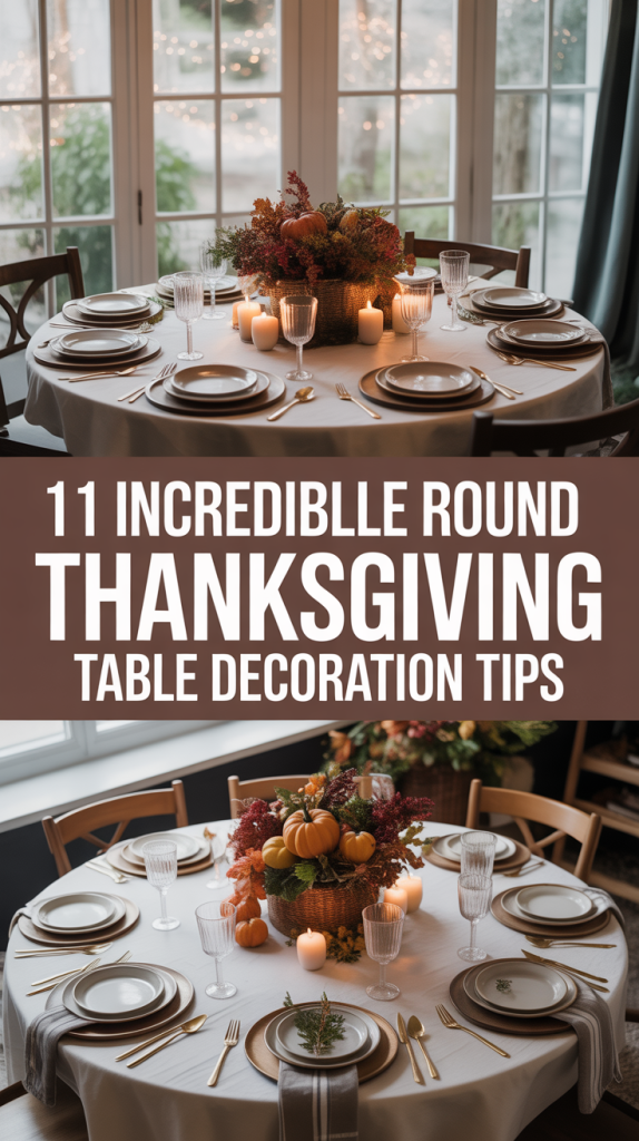 thanksgiving table decor for round tables