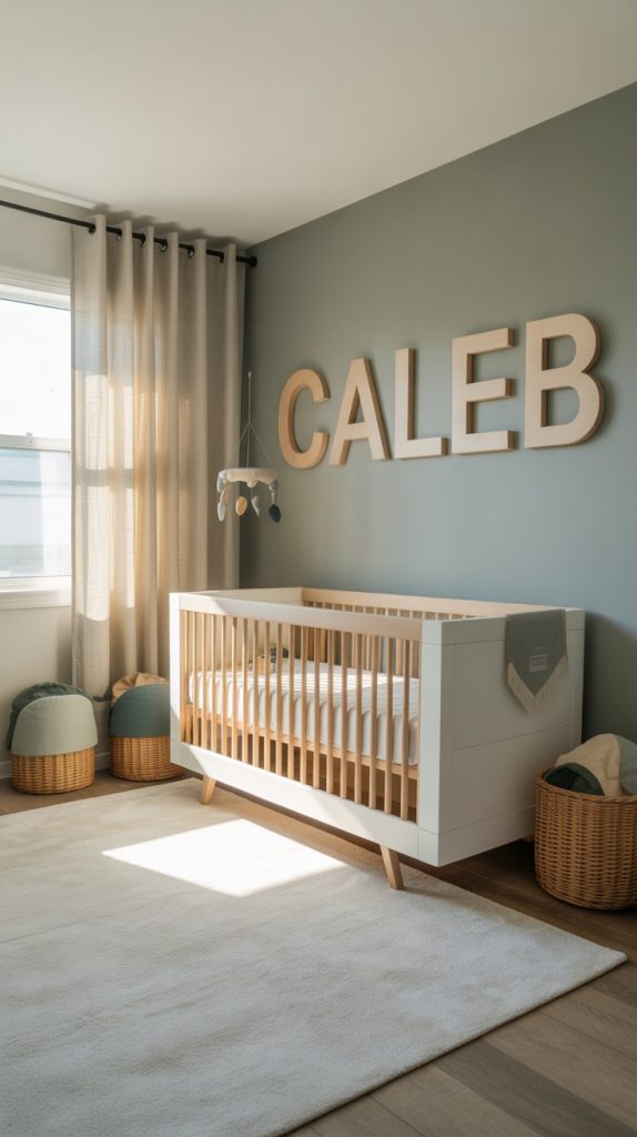 Boy Nursery Ideas Boy Nursery Green Accent Wall