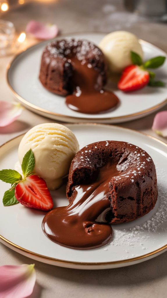 Dessert For Valentines Day Decadent Chocolate Lava Cakes for Two