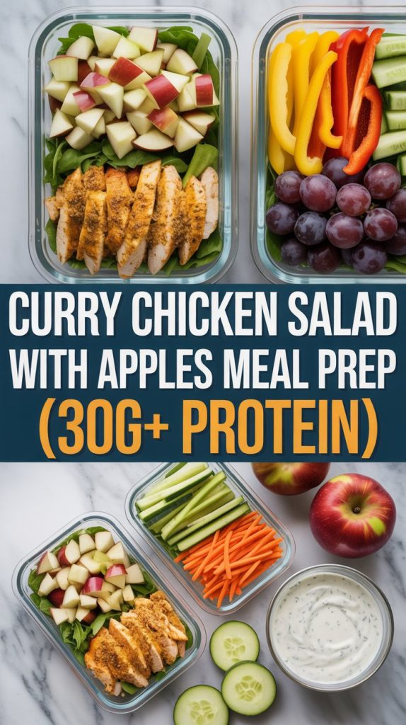 Lunch meal prep Easy Lunch Prep Curry Chicken Salad with Apples Recipe