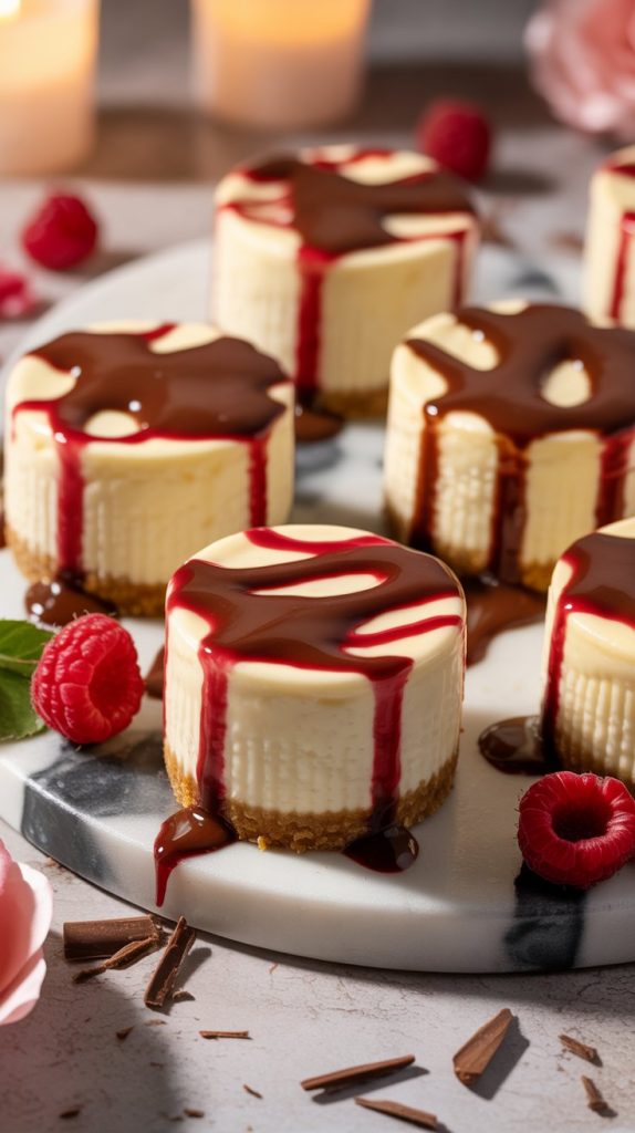 Fancy Valentines dessert ideas Mini Valentine’s Day Cheesecakes Recipe