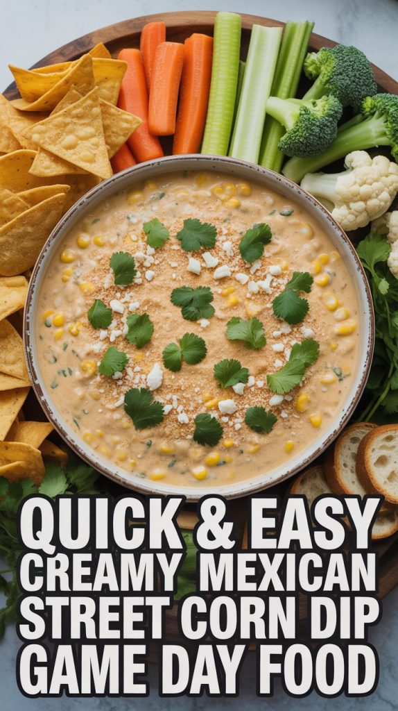 Football Birthday Party Food Creamy Mexican Street Corn Dip Recipe