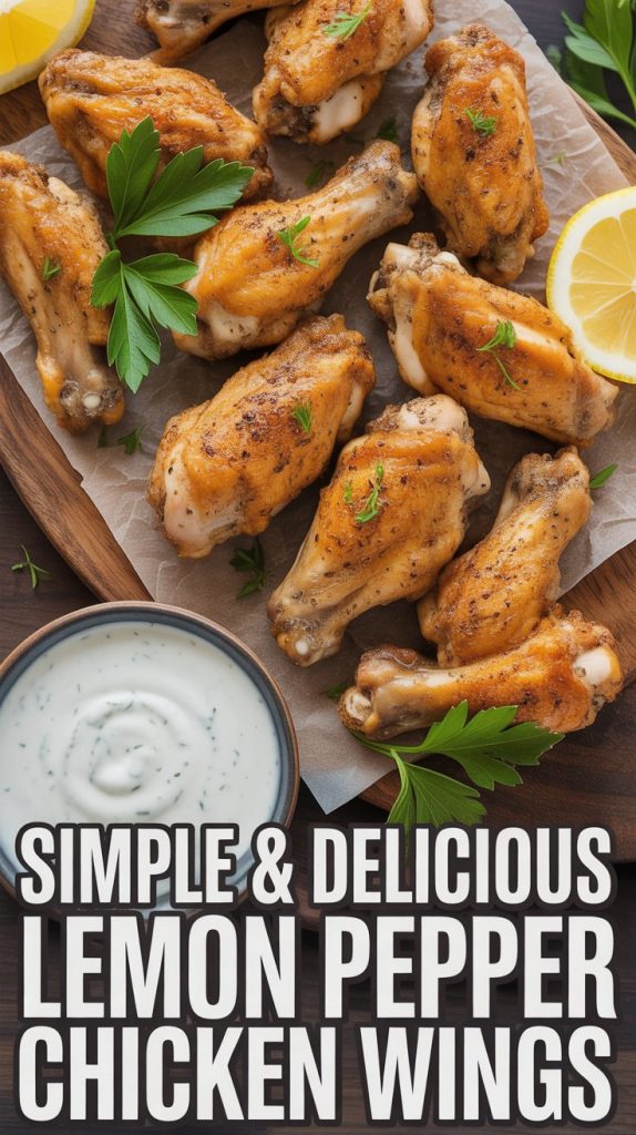 Football Snacks Appetizers Easy Lemon Pepper Chicken Wings Recipe