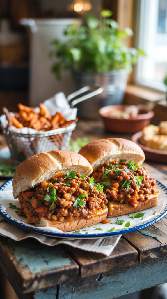 Healthy High Protein Dinner Recipes Lean ground beef combined with lentils for double protein—served on whole-grain buns