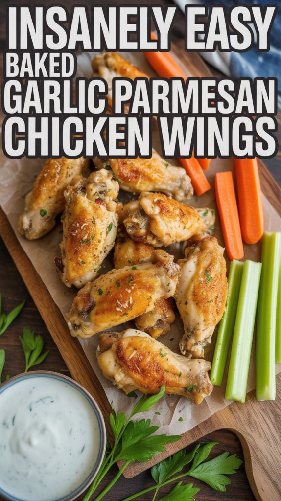 Low Carb Super Bowl Food Ideas Garlic Parmesan Chicken Wings Party Platter