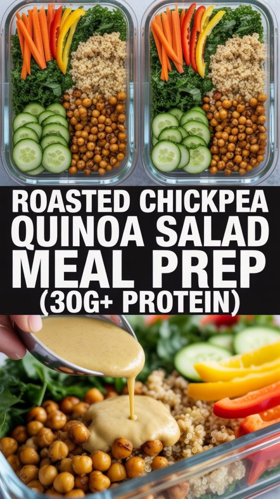 Nutritious Meal Prep Protein-Packed Roasted Chickpea Quinoa Salad