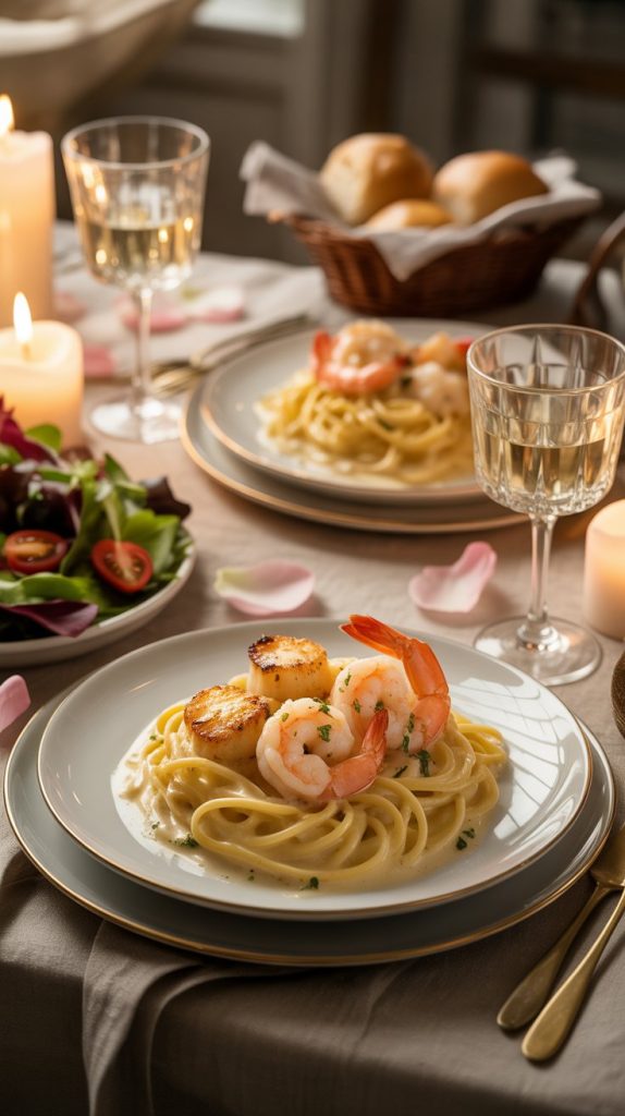 Romantic dinner at home Recipes