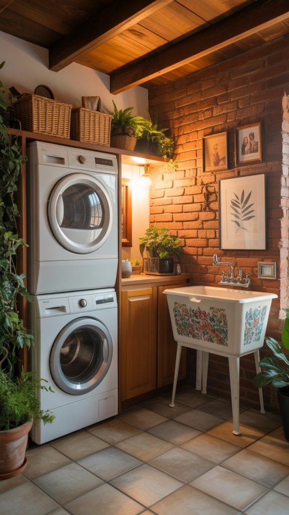 Small Laundry Room Ideas Stacked Washer Small laundry room ideas