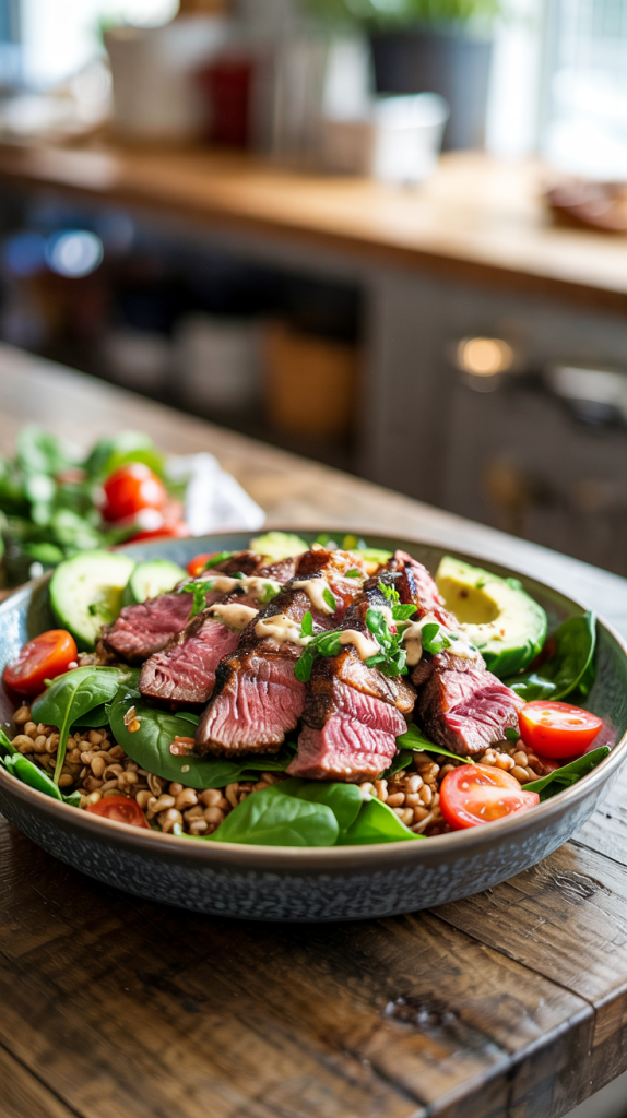 Steak and Farro Power Bowl Recipe