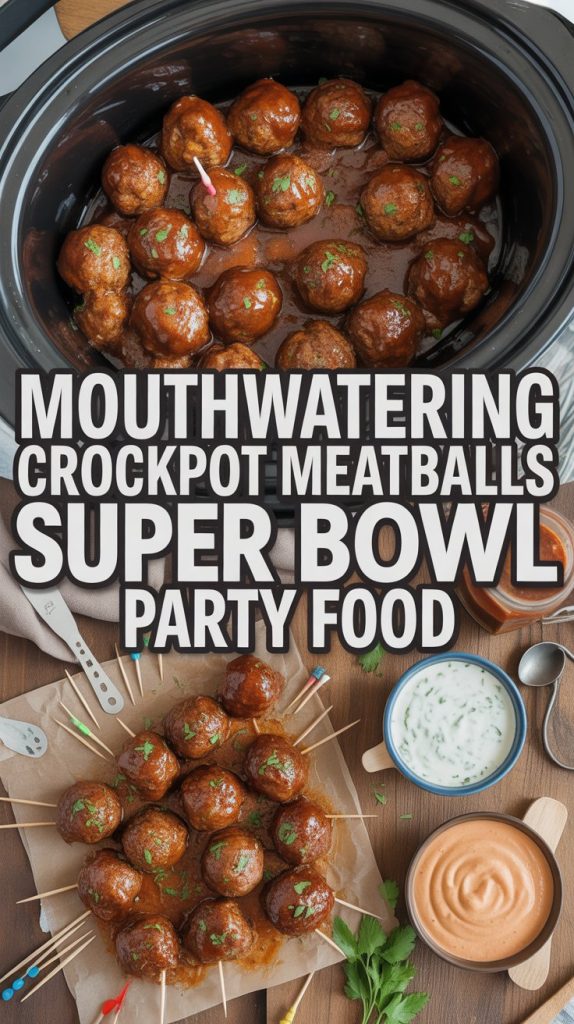 Tailgate Appetizers Easy Crockpot BBQ Meatballs Recipe