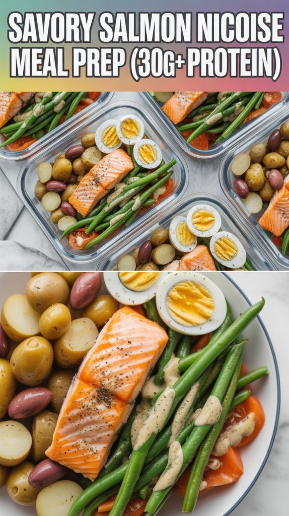 Lunch meal prep Work Lunch meal prep Savory Salmon Niçoise Salad Meal Prep