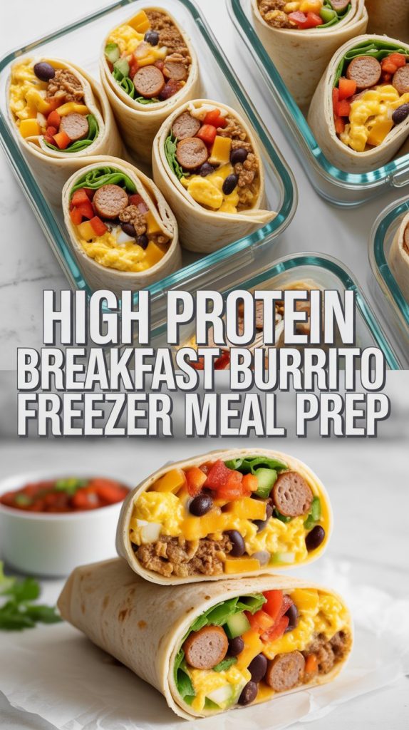Breakfast Meal Prep Breakfast Meal Prep Ideas High-Protein Breakfast Burrito Freezer Meal Prep