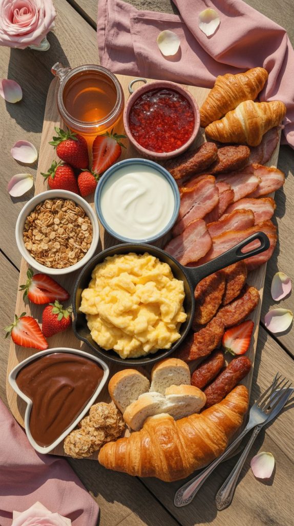 Heart-themed Party Snacks Valentines charcuterie board