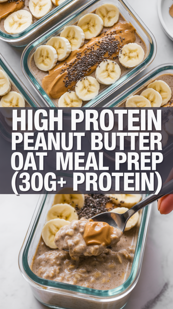 Breakfast Meal Prep Overnight Oats High protein breakfast meal prep