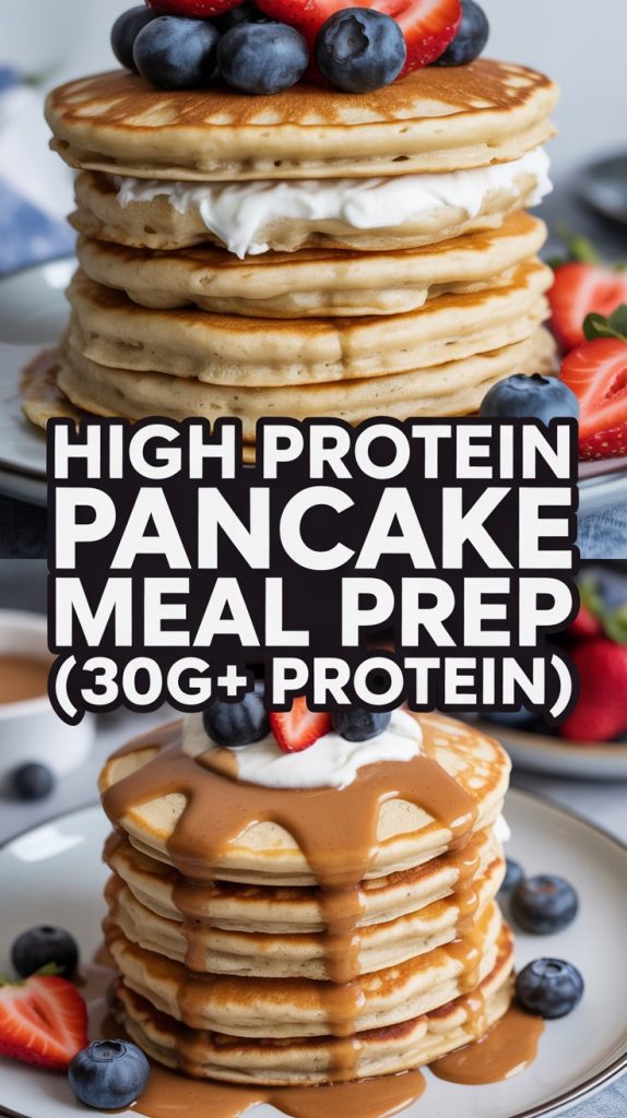 Breakfast Meal Prep Protein Breakfast meal prep for the week High-Protein Pancake Meal Prep Stack