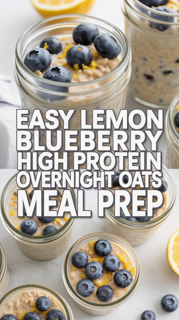 High Protein Overnight Oats Protein overnight oats 2 Lemon Blueberry High Protein Overnight Oats Recipe